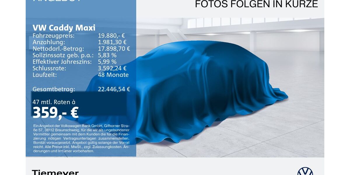 VW Caddy Maxi 149.687 km 19.420 &euro; Bochum 44892