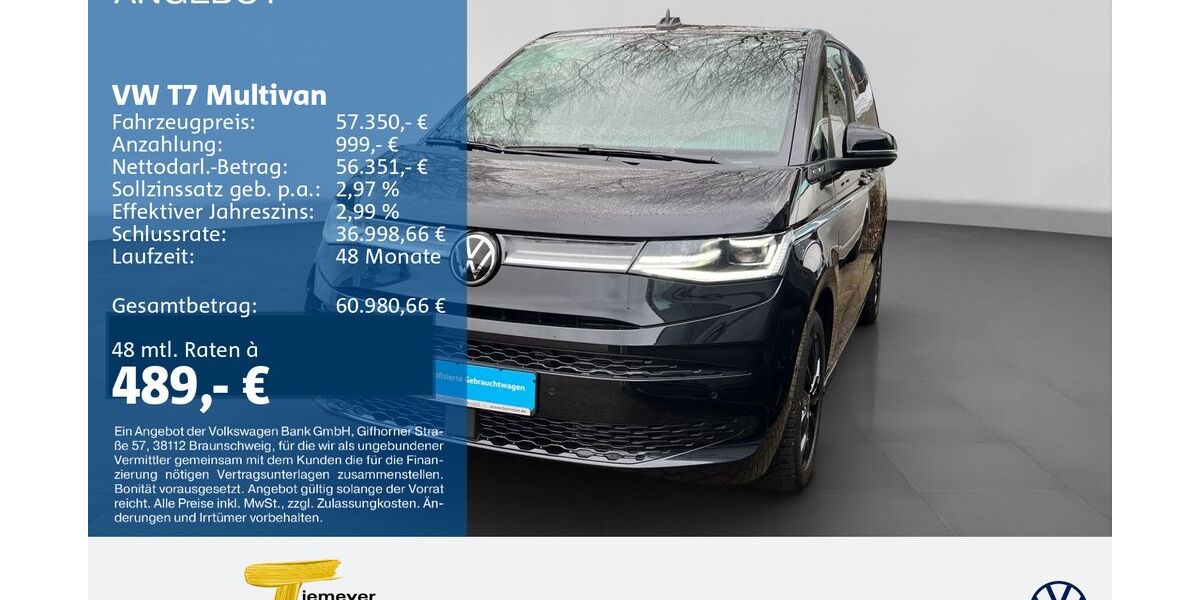 VW T7 Multivan 45.721 km 53.210 &euro; Dorsten 46282