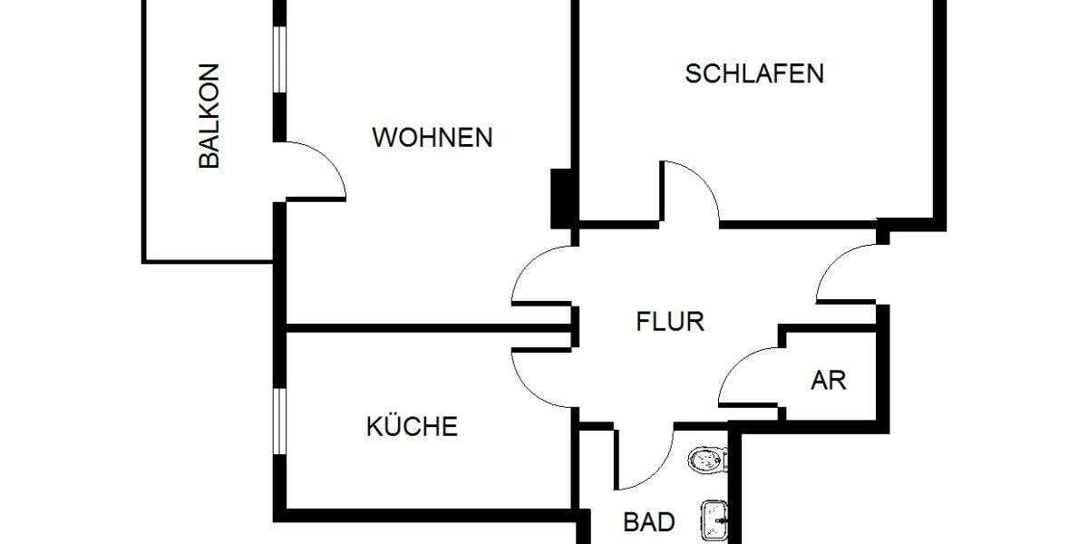 Etagenwohnung Gelsenkirchen Hassel - 2 Zimmer, 58 m&sup2;, 389&euro; | Angebot:27306208