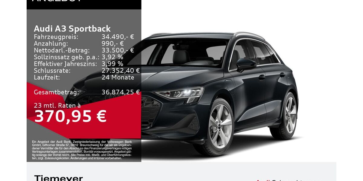 Audi A3 4.306 km 31.870 &euro; Bochum 44809
