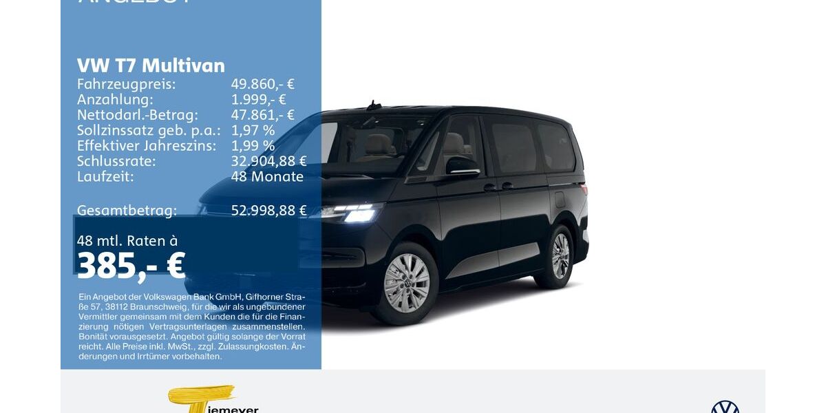 VW T7 Multivan 16.632 km 49.840 &euro; Bochum 44892