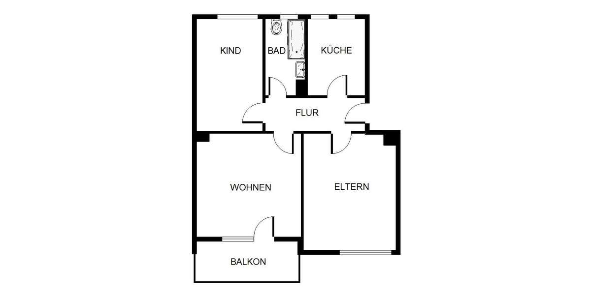 Etagenwohnung Gelsenkirchen Scholven - 3 Zimmer, 59 m&sup2;, 379&euro; | Angebot:27007471