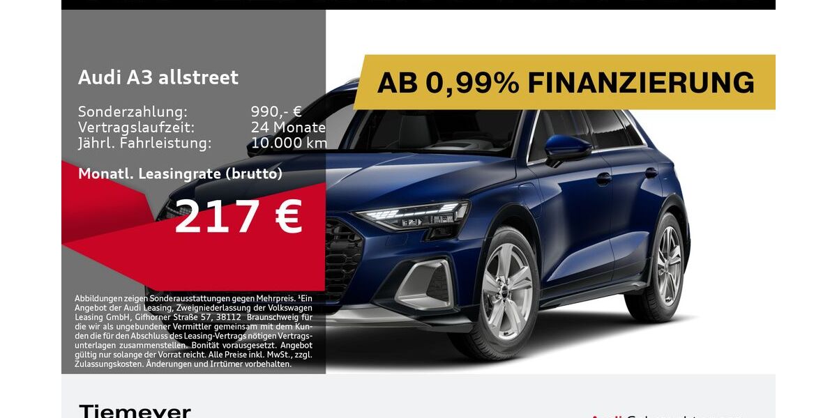 Audi A3 5.015 km 33.580 &euro; Bochum 44809