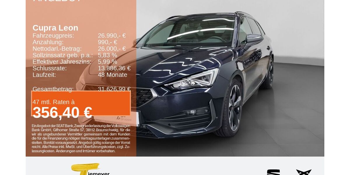 Cupra Leon 36.486 km 25.420 &euro; Bochum 44809